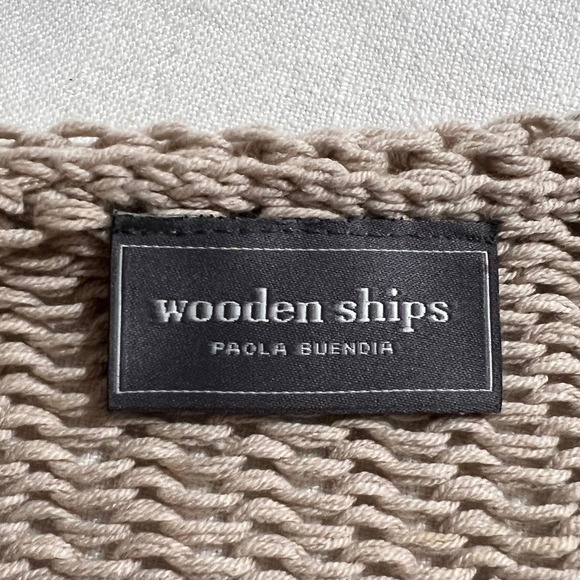 Wooden Ships Heart Knit Sweater Long Sleeve Relaxed Fit Pullover Size X/S - Picture 10 of 11